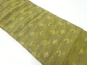 アンティーク　松皮菱に松笹模様織出し名古屋帯（材料）